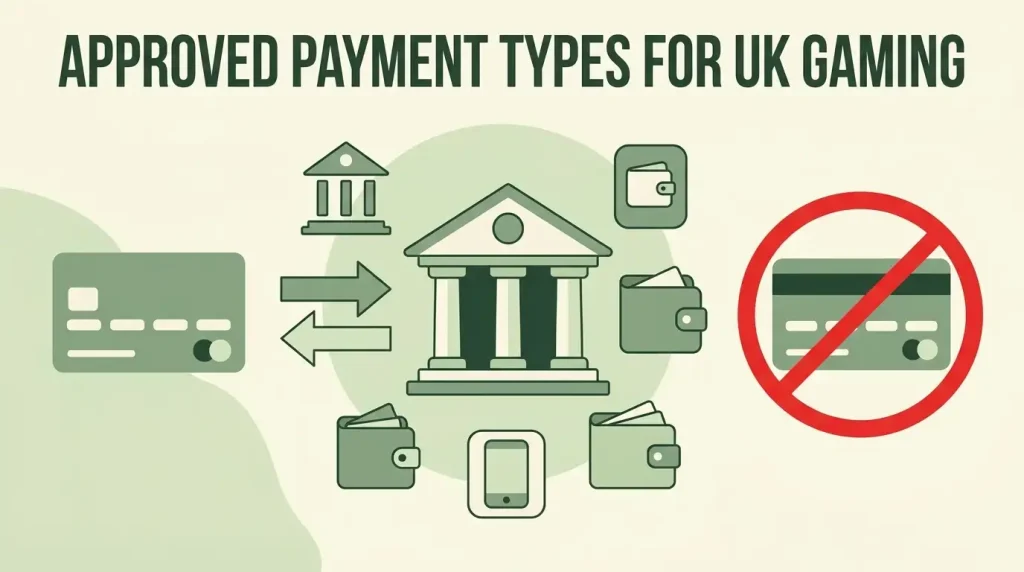 Illustration of debit card, bank transfer and e-wallet payments with a credit card crossed out